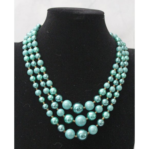 Beautiful Vintage Triple Stand in Shades of Dark Teal N52 - Picture 2 of 3